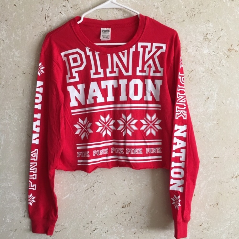 NWT PINK VS Campus Crop Tee - Picture 7 of 8